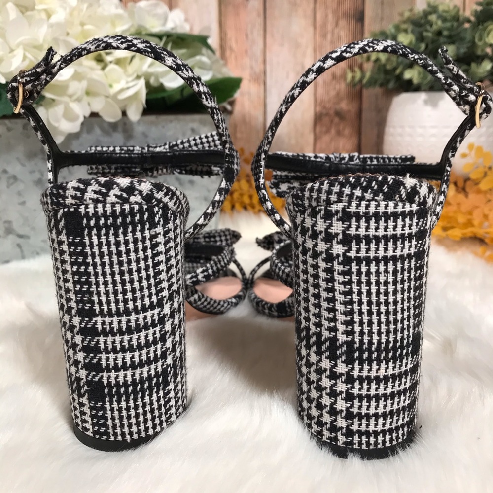 NEW J. Crew Stella Bow Heels in Glen Plaid - Picture 5 of 7